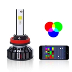 Ficha técnica e caractérísticas do produto Amyove Lovely gift Car LED RGB Fog Lamp colorido Farol Voz Controlado APP Bluetooth remoto Lâmpada de controle