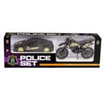 Ficha técnica e caractérísticas do produto Carro com Moto Polici Set 306 Bs Toys Preto