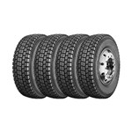 Ficha técnica e caractérísticas do produto Combo com 4 Pneus 215/75R17,5 Firestone FS558 Borrachudo 12 Lonas 126/124M