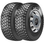 Ficha técnica e caractérísticas do produto Combo 2 Pneus 275/80r22.5 149/146L M736z Tração Bridgestone