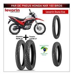 Ficha técnica e caractérísticas do produto Combo Pneus Honda Nxr 160 Bros 160 Dianteiro+traseiro Duna - Levorin