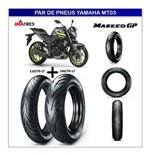 Combo Pneus Mt 03 Yamaha Dianteiro +traseiro Sem Camara Ira