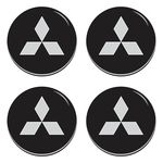 Ficha técnica e caractérísticas do produto Emblema Adesivo Centro Calota Mitsubishi Branco Alto Relevo