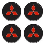 Emblema Adesivo Centro Calota Mitsubishi Resinado