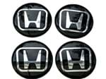 Ficha técnica e caractérísticas do produto 56mm Emblemas Centro Rodas Blk Honda Civic Accord Fit Crv - Esa