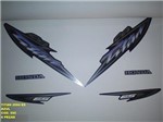 Ficha técnica e caractérísticas do produto Faixa Cg 125 Titan Es 04 - Moto Cor Azul - Kit 595 - Jotaesse