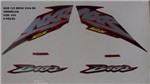 Ficha técnica e caractérísticas do produto Faixa Nxr 125 Bros Es 04 - Moto Cor Vermelha - Kit 620 - Jotaesse