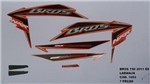 Ficha técnica e caractérísticas do produto Faixa Nxr 150 Bros Es 11 - Moto Cor Laranja - Kit 1003 - Jotaesse