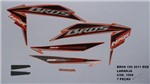 Faixa Nxr 150 Bros Esd 10 - Moto Cor Laranja - Kit 894 - Jotaesse