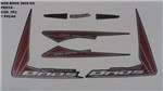 Ficha técnica e caractérísticas do produto Faixa Nxr 150 Bros Ks 09 - Moto Cor Preta - Kit 992 - Jotaesse