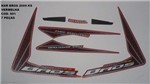 Ficha técnica e caractérísticas do produto Faixa Nxr 150 Bros Ks 09 - Moto Cor Vermelha - Kit 991 - Jotaesse