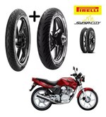 Ficha técnica e caractérísticas do produto Combo Pneus Honda Cbx 200 Strada Diant+ Tras S/ Cam Pirelli