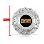 Ficha técnica e caractérísticas do produto Jogo 4 Calota Centro Roda BRW BBS 900 Prata Cromada Emblema Preta Calota