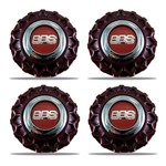 Ficha técnica e caractérísticas do produto Jogo 4 Calota Centro Roda Brw Bbs 900 Vermelha Cromada Emblema Fibra Vermelha