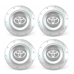Ficha técnica e caractérísticas do produto Jogo 4 Calota Centro Roda Ferro VW Amarok Aro 13 14 15 4 Furos Prata Emblema Toyota Prata