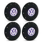 Ficha técnica e caractérísticas do produto Jogo 4 Calota Centro Roda Ferro Vw Amarok Aro 13 14 15 4 Furos Preta Fosca Emblema Lilás