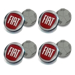 Ficha técnica e caractérísticas do produto Jogo 4 Calota Centro Roda Fiat Freemont com Emblema Acrílico