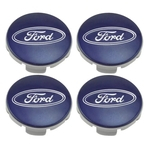 Ficha técnica e caractérísticas do produto Jogo 4 Calota Centro Roda Ford Fiesta / Focus Novo Azul Marinho