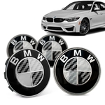Ficha técnica e caractérísticas do produto Jogo 4 Calota Centro Roda Original BMW M3 2019+ Emblema Preto