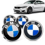 Ficha técnica e caractérísticas do produto Jogo 4 Calota Centro Roda Original BMW M4 2019+ Emblema Azul