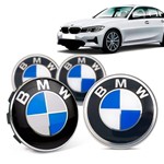 Ficha técnica e caractérísticas do produto Jogo 4 Calota Centro Roda Original BMW Serie 3 2019+ Emblema Azul