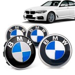 Ficha técnica e caractérísticas do produto Jogo 4 Calota Centro Roda Original BMW Serie 5 2019+ Emblema Azul