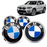 Ficha técnica e caractérísticas do produto Jogo 4 Calota Centro Roda Original BMW X3 2019+ Emblema Azul