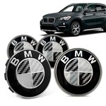 Ficha técnica e caractérísticas do produto Jogo 4 Calota Centro Roda Original BMW X1 2016+ Emblema Preto