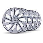 Ficha técnica e caractérísticas do produto Jogo 4 Calota Ds4 Aro 15 Silver Cup Hyundai Prata