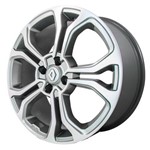 Jogo 4 Rodas Kr M-7 Sandero Rs Aro 17 4x100 Grafite Diamantado Claro Tala 6 Et 42