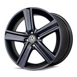 Jogo 4 Rodas Kr R-65 Vw Fox Highline Aro 17 5x100 Grafite Fosco Tala 7 Et 40