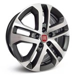 Jogo 4 Rodas Kr R-73 Fiat Toro Aro 16 5x110 Grafite Fosco e Diamante (gfd) Tala 6 Et 28