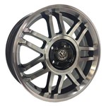 Jogo 4 Rodas Kr R-83 Snowflakes Aro 17 4x100 Preto e Diamante Tala 7 Et 40