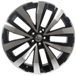 Jogo 4 Rodas Kr R-86 Amarok Passeio Aro 17 5x110 Preto e Diamante Tala 7 Et 40