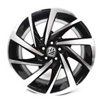 Jogo 4 Rodas Kr R-93 Novo Polo Aro 18 5x100 Preto e Diamante Tala 7 Et 40