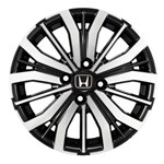 Jogo 4 Rodas Kr S04 Honda City 2018 Aro 15 4x100 Preto e Diamante Tala 6 Et 50