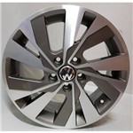 Ficha técnica e caractérísticas do produto Jogo 4 Rodas Vaska Vw Polo Aro 15 5x100 Grafite Brilhante Diamantado Tala 6 Et40