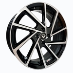 Ficha técnica e caractérísticas do produto Jogo 4 rodas Volcano R-Seven Golf-R 2018 aro 18 4X100 preto e diamante tala 6 ET 40