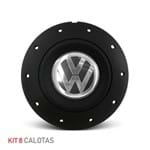 Ficha técnica e caractérísticas do produto Jogo 8 Calota Centro Roda Ferro VW Amarok Aro 13 14 15 4 Furos Preta Fosca Calota