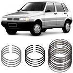 Ficha técnica e caractérísticas do produto Jogo Anel Segmento 0.60 Fiat Uno 1.0 1.5 90 a 2001 Metal Leve