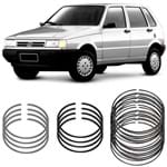 Ficha técnica e caractérísticas do produto Jogo Anel Segmento 0.60 Fiat Uno 1.0L 1.5L 87 a 2001 Metal Leve