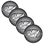 Ficha técnica e caractérísticas do produto Jogo Bottom/ Emblema Calota 48mm Degrade 4 Peças Resinado Hyundai