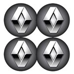 Ficha técnica e caractérísticas do produto Jogo Bottom/ Emblema P/ Calota 48mm Degrade 4 Peças Renault