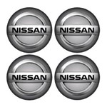 Ficha técnica e caractérísticas do produto Jogo Bottom/Emblema P/ Calota Nissan 48mm Degrade 4 Peças Nissan