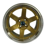 Jogo C/4 Rodas Aro 15X7,5 Krmai K57 5X100 Offset 32 Dd (Dourado Diamond)