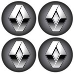 Ficha técnica e caractérísticas do produto Jogo Calota Aro 13 Clio 2014 2015 Renault Grid Prata 4 Peças + Emblema Resinado