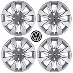 Ficha técnica e caractérísticas do produto Jogo Calota Aro 13 Up 2015 Volkswagen Grid Prata 4 Peças + Emblema Resinado - Grid Calotas
