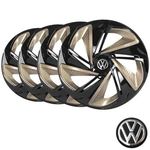 Ficha técnica e caractérísticas do produto Jogo Calota Aro 13 Esportiva Dourada Nitro Vw Volkswagen