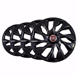 Ficha técnica e caractérísticas do produto Jogo Calota Aro 15 Esportiva Ds4 Black Fiat Palio 2013/...