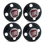 Ficha técnica e caractérísticas do produto Jogo Calota Centro Roda Ferro Fiat Dobló Emblema Vermelho Calota